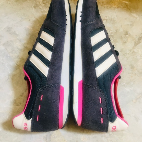 Adidas Womens Neo City Racer Running Shoes Blue F38594 Low Top Lace Up 10 M - Picture 5 of 10